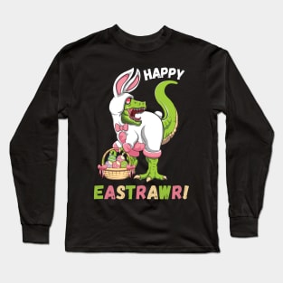 Funny Easter Happy Eastrawr Dinosaur Long Sleeve T-Shirt